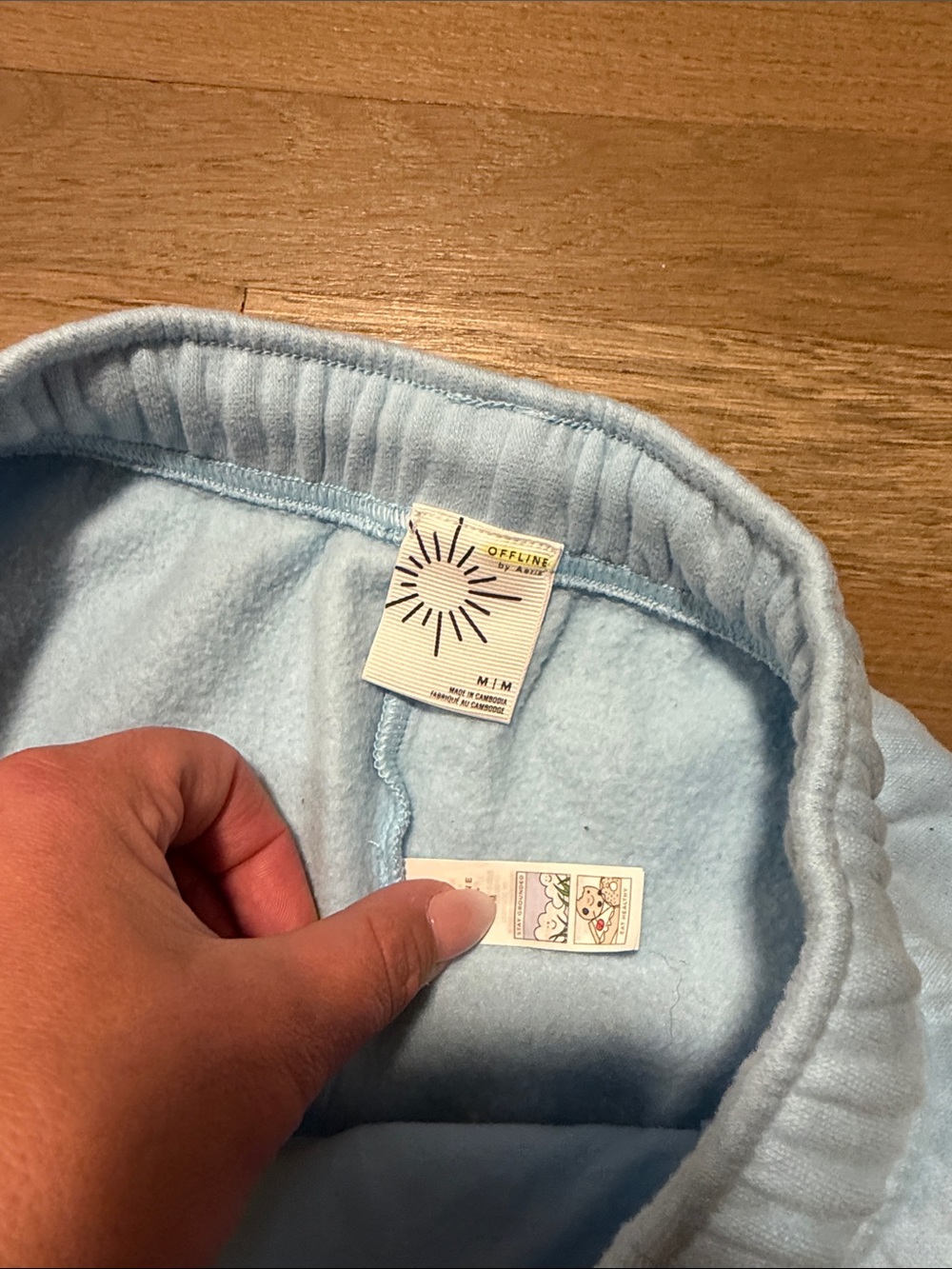 Everyday Light Blue Athletic Shorts with Elastic Waist - Picture 4 of 5
